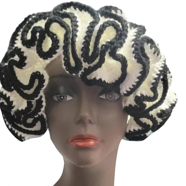 Ruffled Handmade Knit Bucket Hat Dash-4u