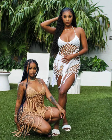 Adogirl Summer Beach  Crochet two piece swimsuit Dash-4u