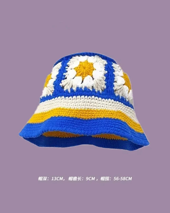 Handmade Knitted Bucket  Hat Dash-4u