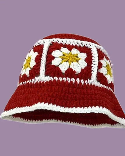 Handmade Knitted Bucket  Hat Dash-4u