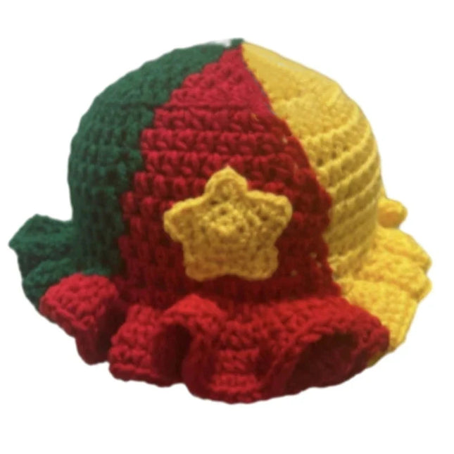 Ruffled Handmade Knit Bucket Hat Dash-4u