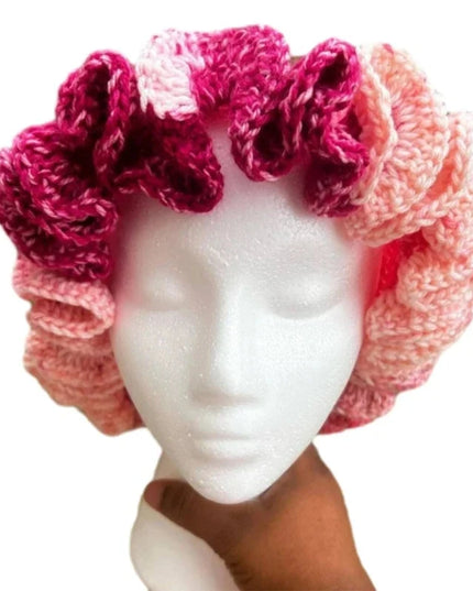 Ruffled Handmade Knit Bucket Hat Dash-4u