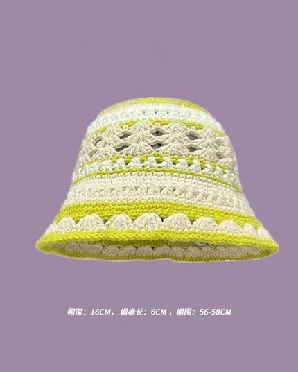 Handmade Knitted Bucket  Hat Dash-4u
