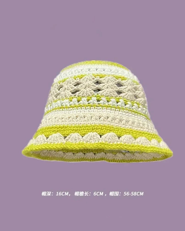 Handmade Knitted Bucket  Hat Dash-4u