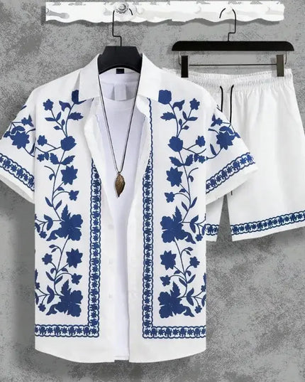 Hawaiian resort wear men beach shorts set Dash-4u