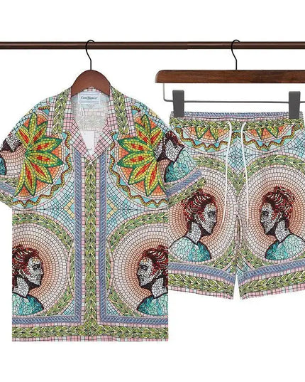 Summer vibes men Beach shorts set Dash-4u