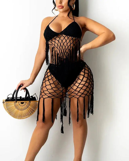 Adogirl Summer Beach  Crochet two piece swimsuit Dash-4u