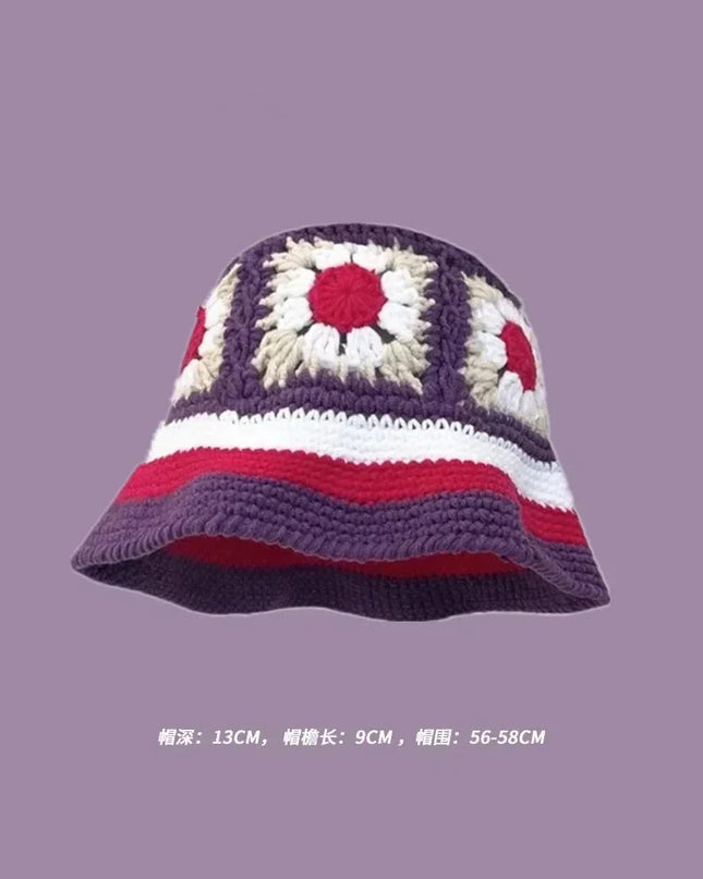Handmade Knitted Bucket  Hat Dash-4u