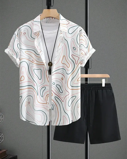 Resort wear Luxury Style Men's Short-sleeved outfit Dash-4u