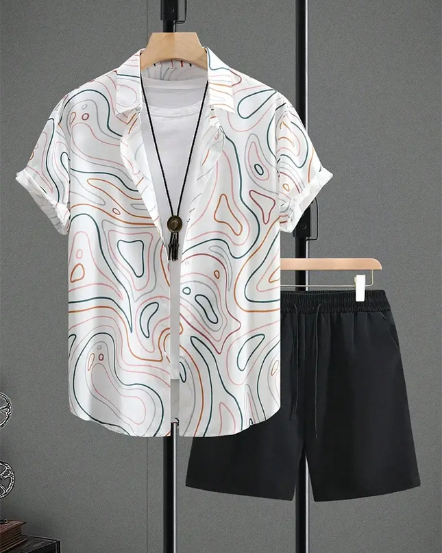 Resort wear Luxury Style Men's Short-sleeved outfit Dash-4u