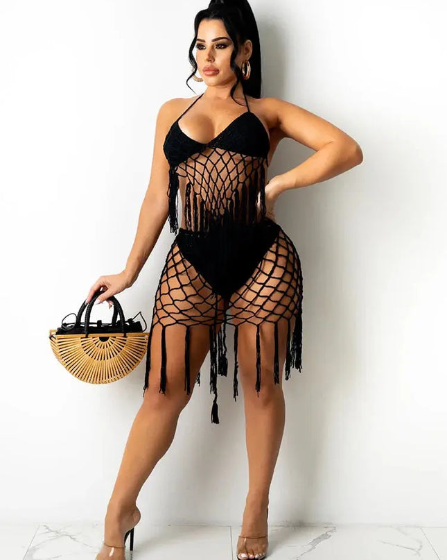 Adogirl Summer Beach  Crochet two piece swimsuit Dash-4u