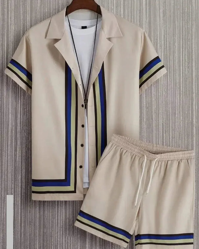 Hawaiian resort wear men beach shorts set Dash-4u