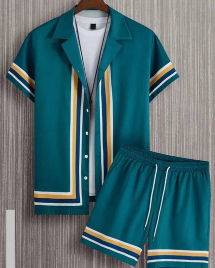 Hawaiian resort wear men beach shorts set Dash-4u