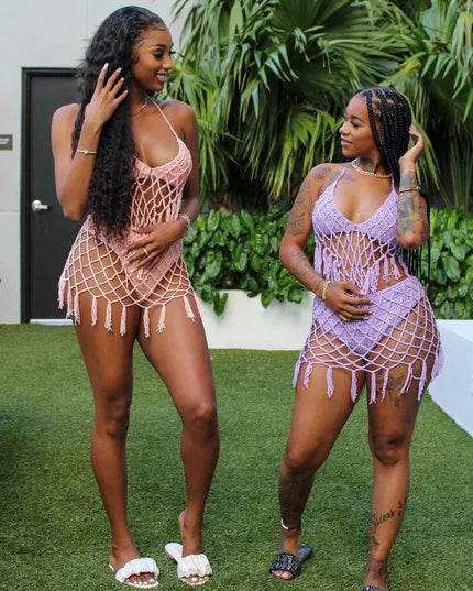 Adogirl Summer Beach  Crochet two piece swimsuit Dash-4u