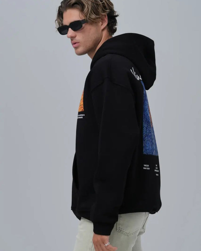 Van Gogh "Starry Night" Graphic Hoodie Withinblack