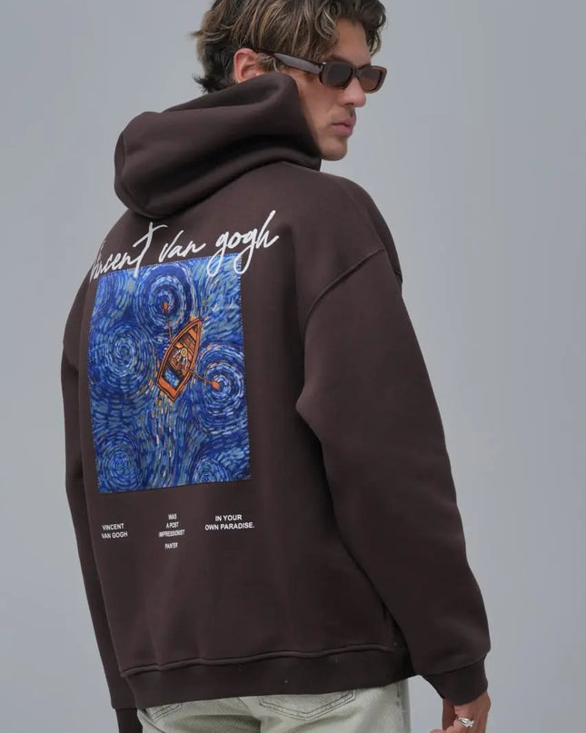 Van Gogh "Starry Night" Graphic Hoodie Withinblack