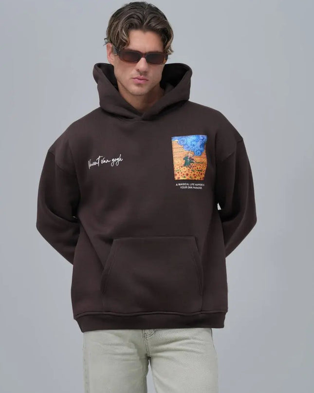 Van Gogh "Starry Night" Graphic Hoodie Withinblack