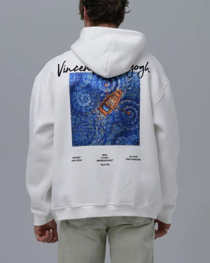 Van Gogh "Starry Night" Graphic Hoodie Withinblack