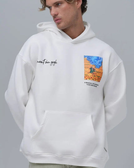 Van Gogh "Starry Night" Graphic Hoodie Withinblack