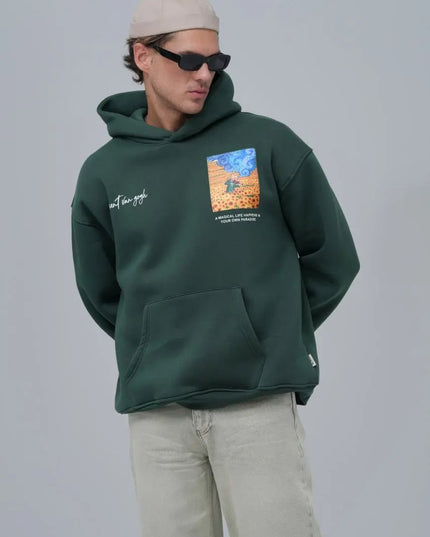 Van Gogh "Starry Night" Graphic Hoodie Withinblack