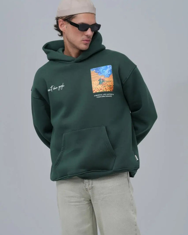 Van Gogh "Starry Night" Graphic Hoodie Withinblack