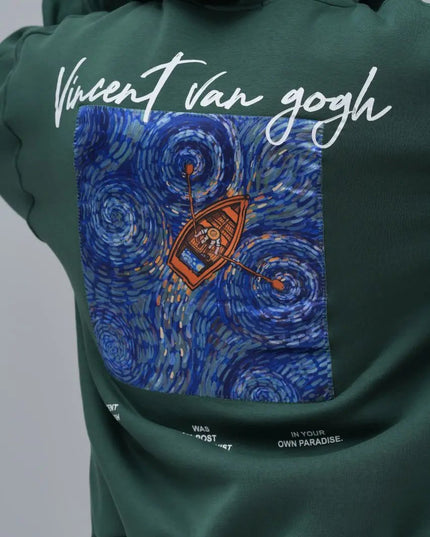 Van Gogh "Starry Night" Graphic Hoodie Withinblack