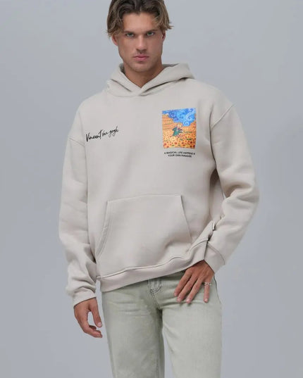 Van Gogh "Starry Night" Graphic Hoodie Withinblack