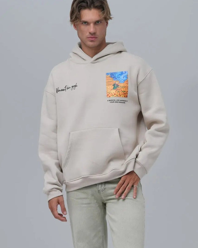 Van Gogh "Starry Night" Graphic Hoodie Withinblack