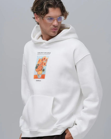 Van Gogh "Sunflowers" Graphic Hoodie Withinblack