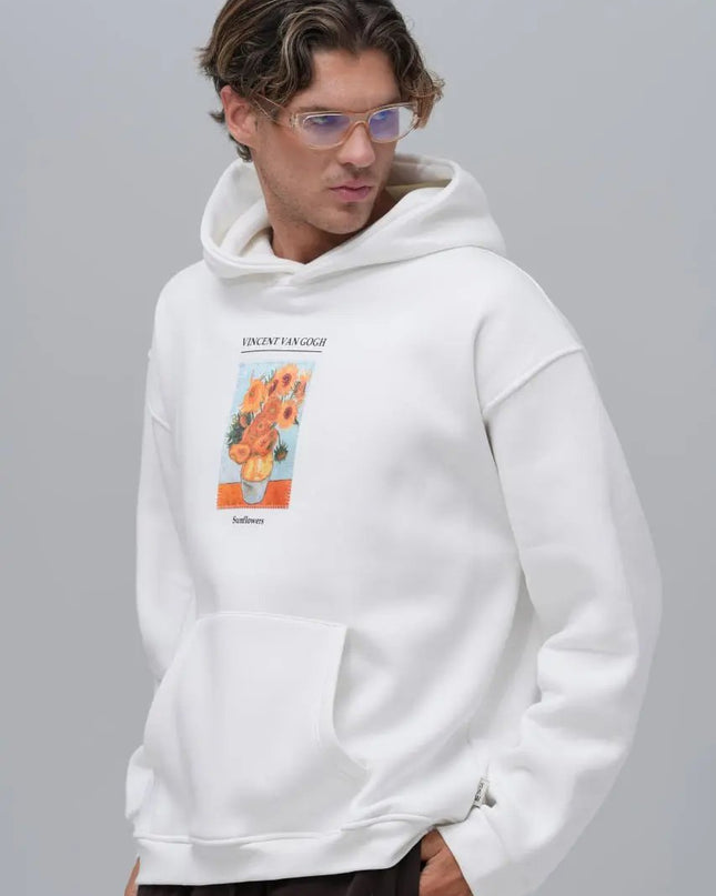 Van Gogh "Sunflowers" Graphic Hoodie Withinblack