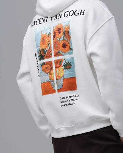 Van Gogh "Sunflowers" Graphic Hoodie Withinblack
