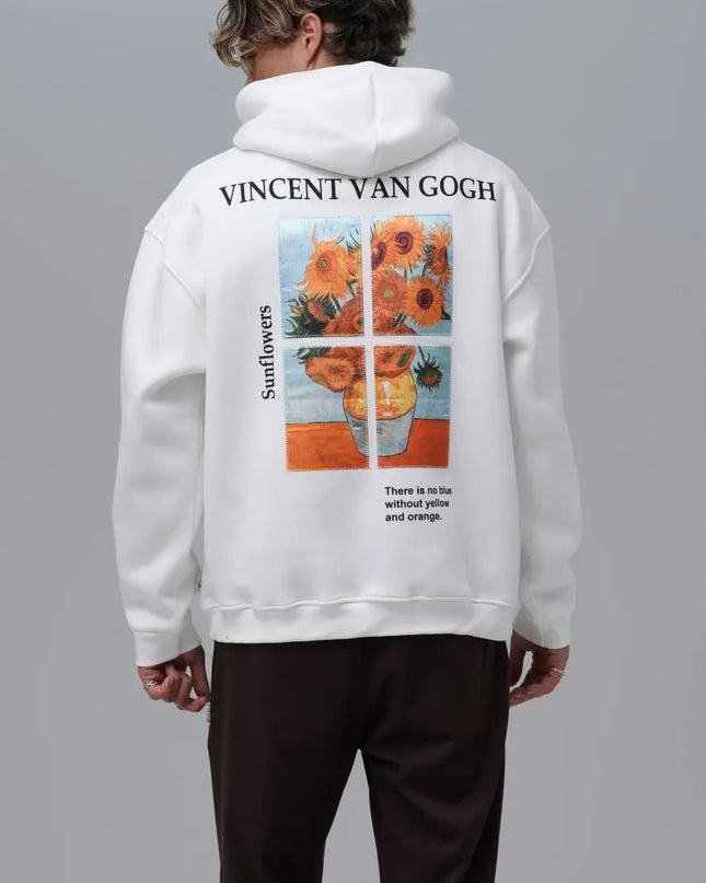 Van Gogh "Sunflowers" Graphic Hoodie Withinblack