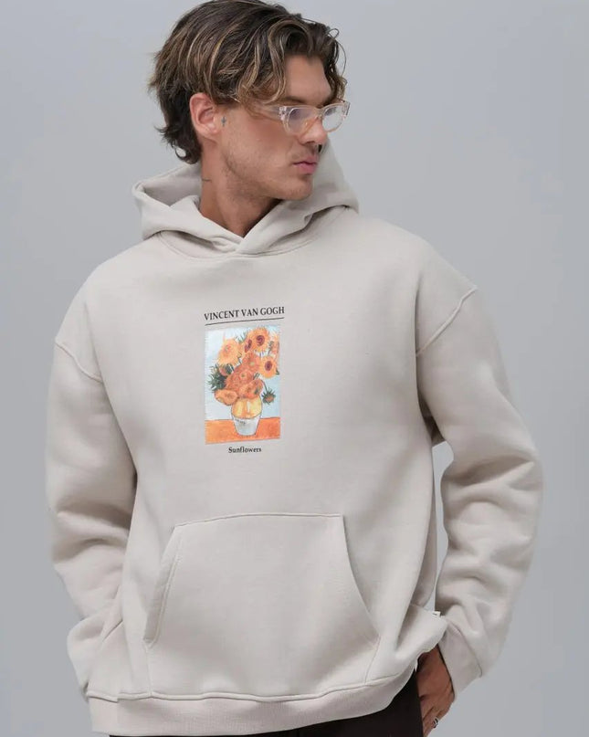 Van Gogh "Sunflowers" Graphic Hoodie Withinblack