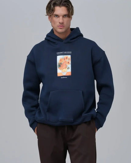 Van Gogh "Sunflowers" Graphic Hoodie Withinblack