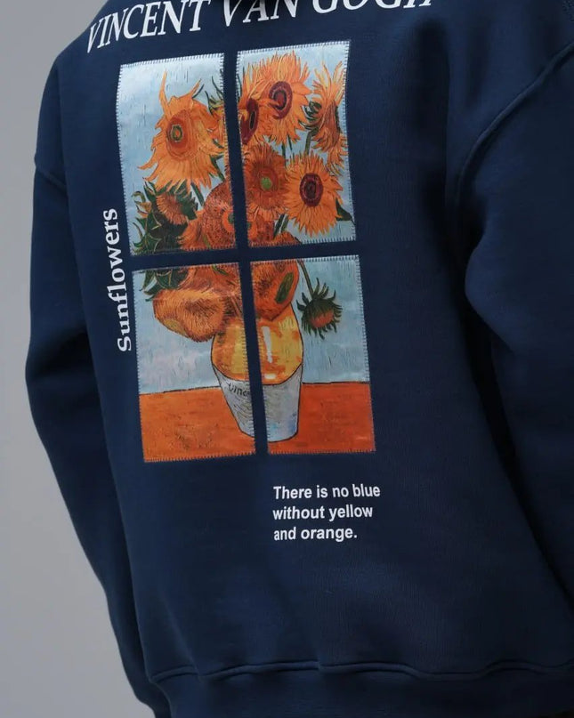 Van Gogh "Sunflowers" Graphic Hoodie Withinblack