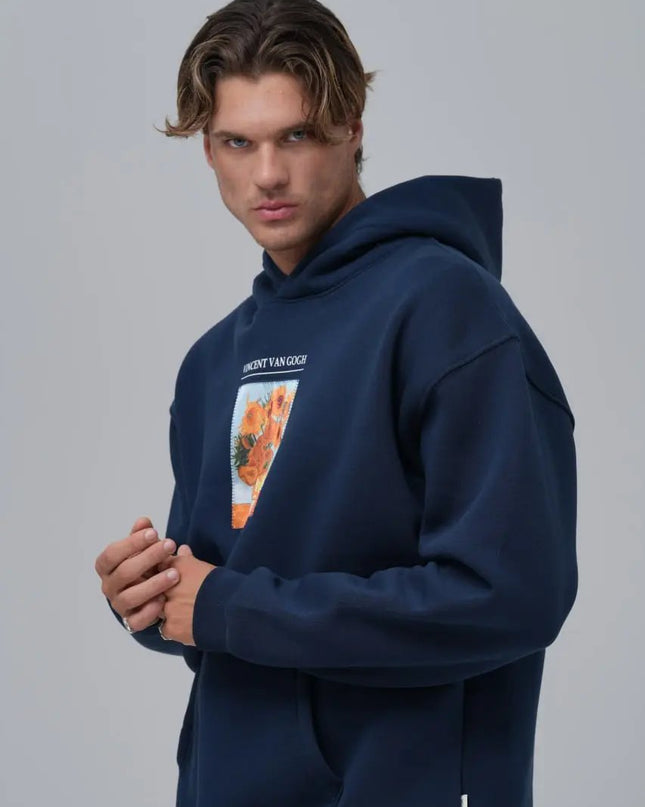 Van Gogh "Sunflowers" Graphic Hoodie Withinblack