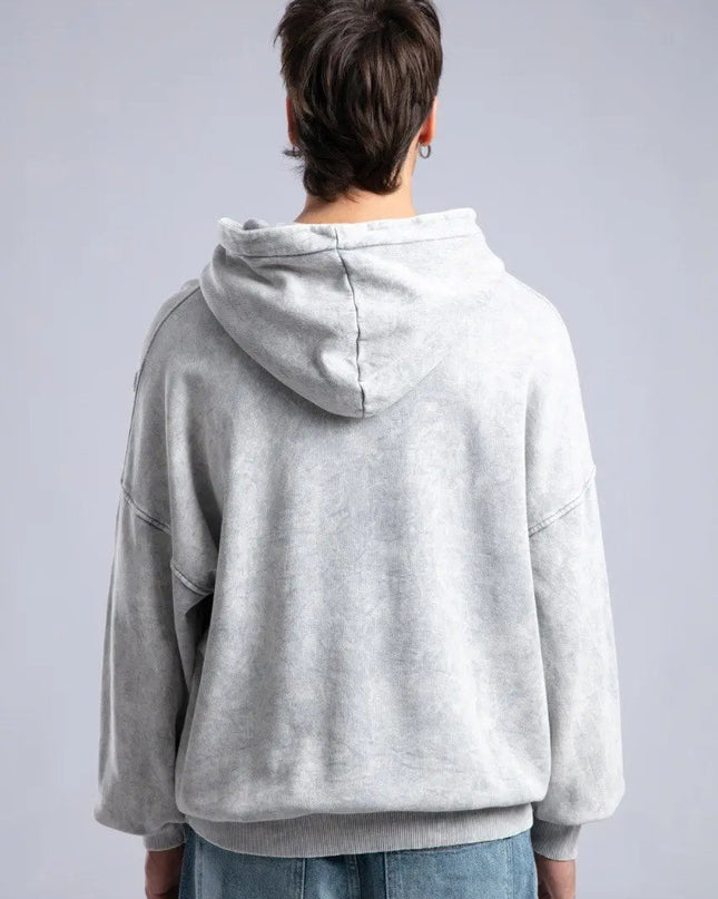 Vintage Distressed Hoodie - Oversized Washed Pullover Sweatshirt Dash-4u