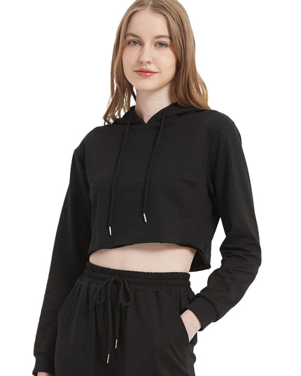 Crop Top Sweatshirt Long Sleeve Hoodie Pullover Dash-4u