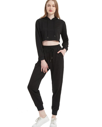 Crop Top Sweatshirt Long Sleeve Hoodie Pullover Dash-4u