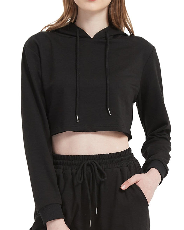 Crop Top Sweatshirt Long Sleeve Hoodie Pullover Dash-4u