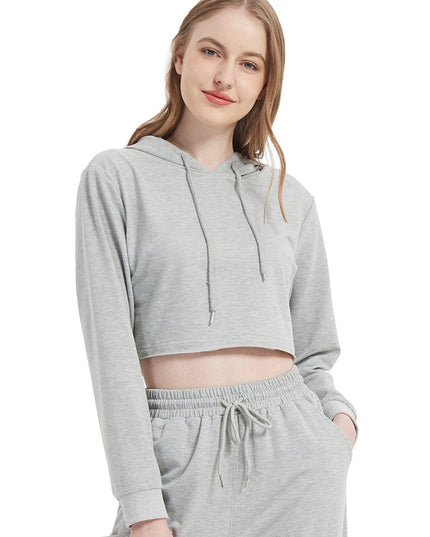 Crop Top Sweatshirt Long Sleeve Hoodie Pullover Dash-4u