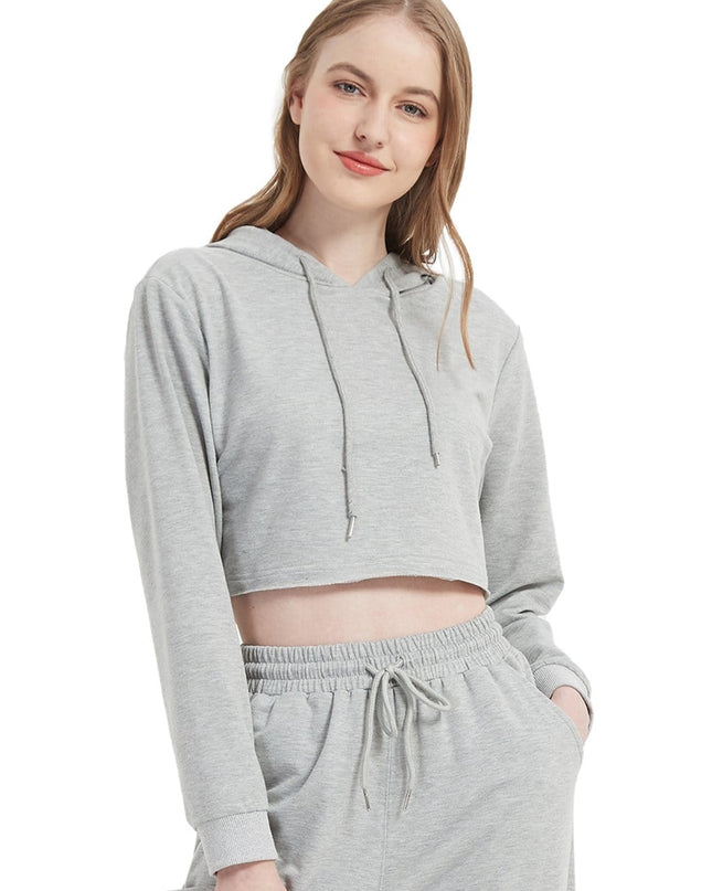 Crop Top Sweatshirt Long Sleeve Hoodie Pullover Dash-4u