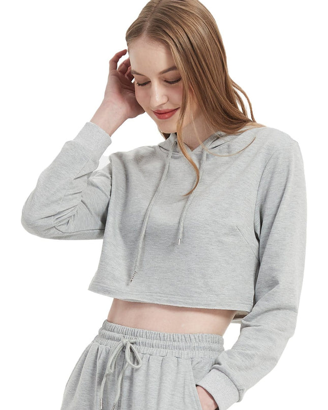 Crop Top Sweatshirt Long Sleeve Hoodie Pullover Dash-4u