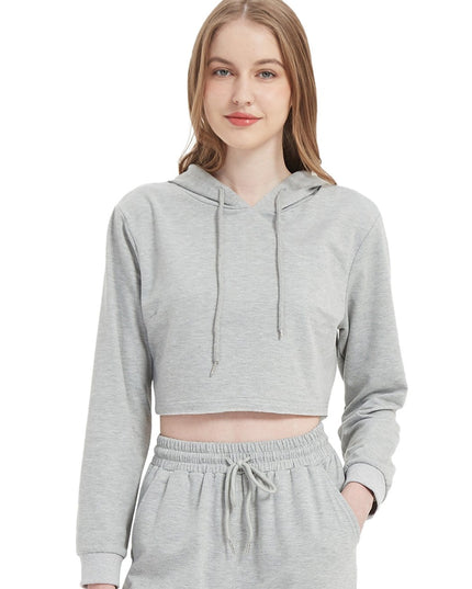 Crop Top Sweatshirt Long Sleeve Hoodie Pullover Dash-4u