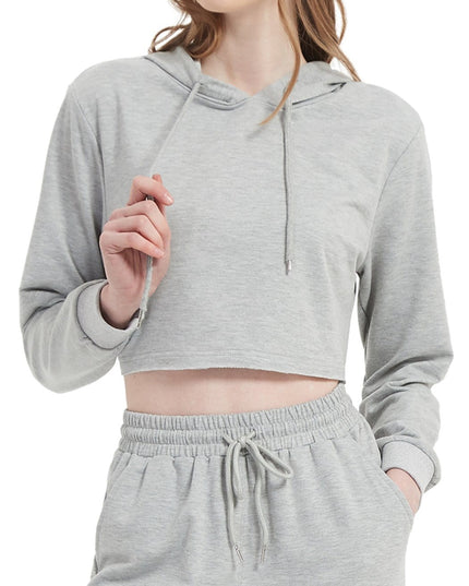 Crop Top Sweatshirt Long Sleeve Hoodie Pullover Dash-4u