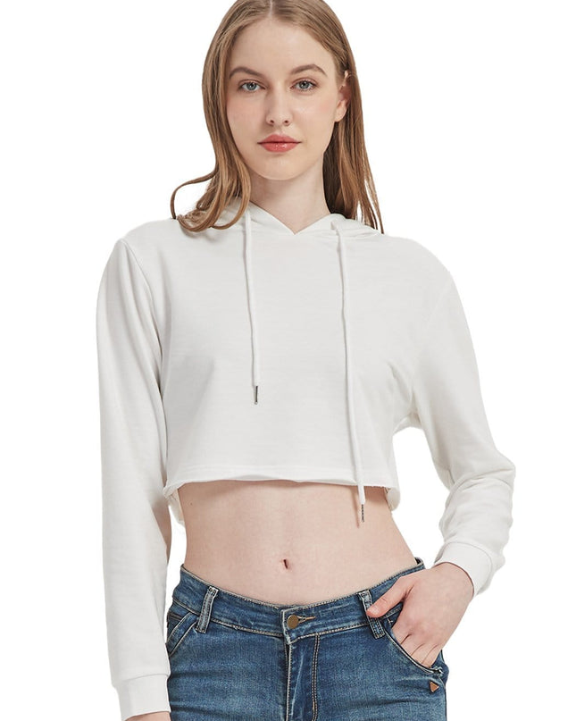 Crop Top Sweatshirt Long Sleeve Hoodie Pullover Dash-4u