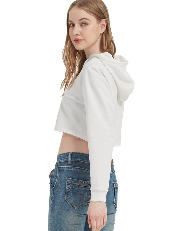 Crop Top Sweatshirt Long Sleeve Hoodie Pullover Dash-4u