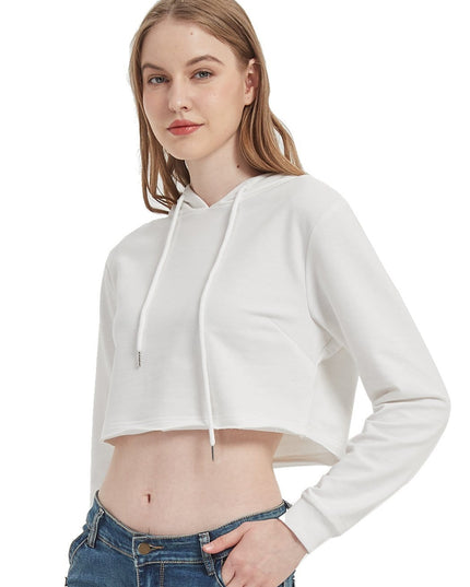 Crop Top Sweatshirt Long Sleeve Hoodie Pullover Dash-4u