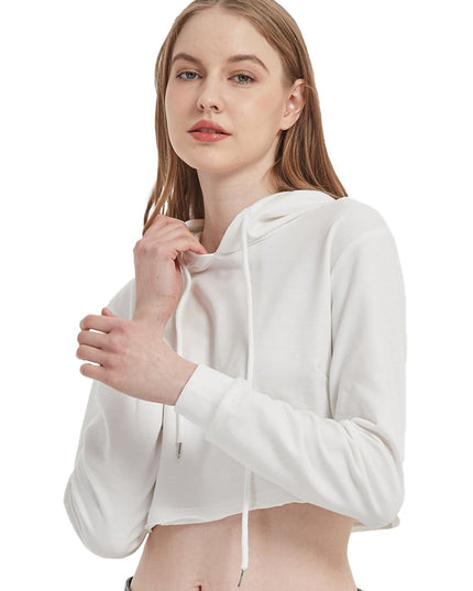 Crop Top Sweatshirt Long Sleeve Hoodie Pullover Dash-4u
