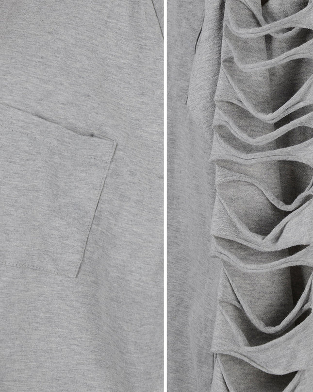 Ripped Long-Sleeve Pullover Top Dash-4u